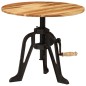vidaXL Beistelltisch 60x(42-62) cm Massivholz Akazie und Gusseisen vidaXL Beistelltisch 60x(42-62) cm Massivholz Akazie und Gusseisen