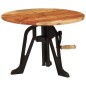 vidaXL Beistelltisch 60x(42-62) cm Massivholz Akazie und Gusseisen vidaXL Beistelltisch 60x(42-62) cm Massivholz Akazie und Gusseisen