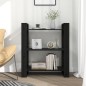 vidaXL Bücherregal/Raumteiler Schwarz 80x35x91 cm Massivholz Kiefer vidaXL Bücherregal/Raumteiler Schwarz 80x35x91 cm Massivholz Kiefer