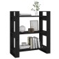 vidaXL Bücherregal/Raumteiler Schwarz 80x35x91 cm Massivholz Kiefer vidaXL Bücherregal/Raumteiler Schwarz 80x35x91 cm Massivholz Kiefer