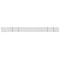 vidaXL Maschendrahtzaun mit Bodenhülsen Anthrazit 1,6x25 m