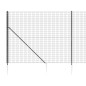 vidaXL Maschendrahtzaun mit Bodenhülsen Anthrazit 1,6x25 m vidaXL Maschendrahtzaun mit Bodenhülsen Anthrazit 1,6x25 m