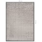 vidaXL Fußmatte Grau 60x80 cm vidaXL Fußmatte Grau 60x80 cm