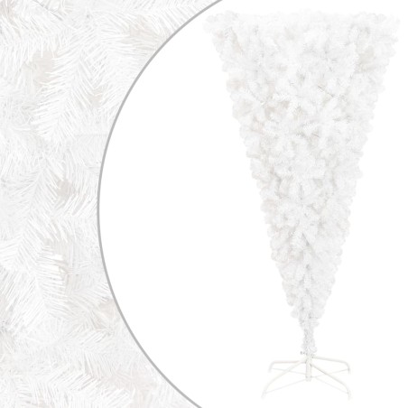 vidaXL Künstlicher Weihnachtsbaum mit Ständer Umgekehrt Weiß 210 cm
