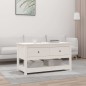 vidaXL Couchtisch Weiß 102x49x55 cm Massivholz Kiefer vidaXL Couchtisch Weiß 102x49x55 cm Massivholz Kiefer