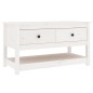 vidaXL Couchtisch Weiß 102x49x55 cm Massivholz Kiefer vidaXL Couchtisch Weiß 102x49x55 cm Massivholz Kiefer