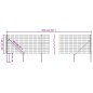 vidaXL Maschendrahtzaun mit Bodenhülsen Anthrazit 1x25 m vidaXL Maschendrahtzaun mit Bodenhülsen Anthrazit 1x25 m
