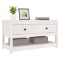 vidaXL Couchtisch Weiß 102x49x55 cm Massivholz Kiefer vidaXL Couchtisch Weiß 102x49x55 cm Massivholz Kiefer