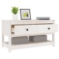 vidaXL Couchtisch Weiß 102x49x55 cm Massivholz Kiefer vidaXL Couchtisch Weiß 102x49x55 cm Massivholz Kiefer