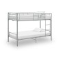 vidaXL Etagenbett Grau Metall 90×200 cm vidaXL Etagenbett Grau Metall 90×200 cm