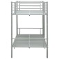 vidaXL Etagenbett Grau Metall 90×200 cm vidaXL Etagenbett Grau Metall 90×200 cm