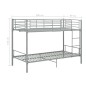 vidaXL Etagenbett Grau Metall 90×200 cm vidaXL Etagenbett Grau Metall 90×200 cm