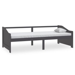 vidaXL Tagesbett 3-Sitzer Dunkelgrau Massivholz Kiefer 90x200 cm