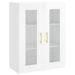 vidaXL Wandschrank Hochglanz-Weiß 69,5x34x90 cm