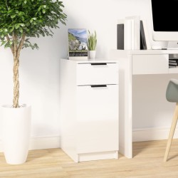 vidaXL Schreibtischschrank Hochglanz-Weiß 33,5x50x75 cm Holzwerkstoff