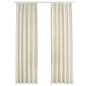 vidaXL Verdunkelungsvorhänge mit Haken 2 Stk. Samt Creme 140x175cm vidaXL Verdunkelungsvorhänge mit Haken 2 Stk. Samt Creme 140x175cm