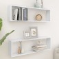 vidaXL Würfelregale 2 Stk. Weiß 100x15x30 cm Holzwerkstoff vidaXL Würfelregale 2 Stk. Weiß 100x15x30 cm Holzwerkstoff