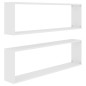 vidaXL Würfelregale 2 Stk. Weiß 100x15x30 cm Holzwerkstoff vidaXL Würfelregale 2 Stk. Weiß 100x15x30 cm Holzwerkstoff