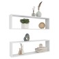 vidaXL Würfelregale 2 Stk. Weiß 100x15x30 cm Holzwerkstoff vidaXL Würfelregale 2 Stk. Weiß 100x15x30 cm Holzwerkstoff