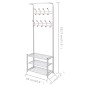 vidaXL Garderobe mit Schuhablage 68×32×182,5 cm Weiß vidaXL Garderobe mit Schuhablage 68×32×182,5 cm Weiß