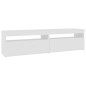 vidaXL TV-Schränke 2 Stk. mit LED-Leuchten Hochglanz-Weiß 75x35x40 cm vidaXL TV-Schränke 2 Stk. mit LED-Leuchten Hochglanz-Weiß 75x35x40 cm