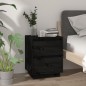 vidaXL Nachttisch Schwarz 40x35x50 cm Massivholz Kiefer vidaXL Nachttisch Schwarz 40x35x50 cm Massivholz Kiefer