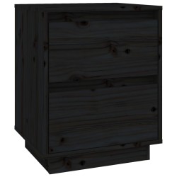 vidaXL Nachttisch Schwarz 40x35x50 cm Massivholz Kiefer