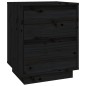 vidaXL Nachttisch Schwarz 40x35x50 cm Massivholz Kiefer vidaXL Nachttisch Schwarz 40x35x50 cm Massivholz Kiefer