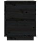 vidaXL Nachttisch Schwarz 40x35x50 cm Massivholz Kiefer vidaXL Nachttisch Schwarz 40x35x50 cm Massivholz Kiefer