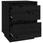 vidaXL Nachttisch Schwarz 40x35x50 cm Massivholz Kiefer vidaXL Nachttisch Schwarz 40x35x50 cm Massivholz Kiefer