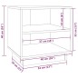 vidaXL Nachttisch Schwarz 40x34x40 cm Massivholz Kiefer vidaXL Nachttisch Schwarz 40x34x40 cm Massivholz Kiefer
