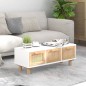 vidaXL Couchtisch Weiß 80x40x30 cm Holzwerkstoff & Massivholz Kiefer vidaXL Couchtisch Weiß 80x40x30 cm Holzwerkstoff & Massivholz Kiefer