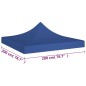vidaXL Partyzelt-Dach 2x2 m Blau 270 g/m² vidaXL Partyzelt-Dach 2x2 m Blau 270 g/m²
