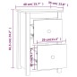 vidaXL Nachttisch Weiß 40x35x61,5 cm Massivholz Kiefer vidaXL Nachttisch Weiß 40x35x61,5 cm Massivholz Kiefer