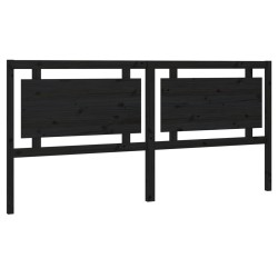 vidaXL Kopfteil Schwarz 205,5x4x100 cm Massivholz Kiefer