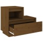 vidaXL Nachttisch Honigbraun 60x34x51 cm Massivholz Kiefer vidaXL Nachttisch Honigbraun 60x34x51 cm Massivholz Kiefer