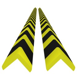 vidaXL Kantenschoner 2 Stk. Gelb & Schwarz 4,5x4,5x104 cm PU