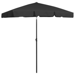 vidaXL Strandschirm Schwarz 180x120 cm
