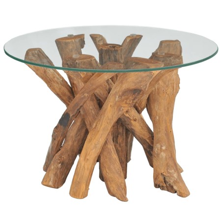 vidaXL Couchtisch Teak Massiv 60 cm