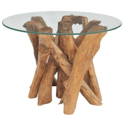 vidaXL Couchtisch Teak Massiv 60 cm
