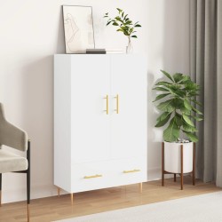 vidaXL Highboard Hochglanz-Weiß 69,5x31x115 cm Holzwerkstoff