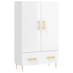 vidaXL Highboard Hochglanz-Weiß 69,5x31x115 cm Holzwerkstoff