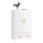 vidaXL Highboard Hochglanz-Weiß 69,5x31x115 cm Holzwerkstoff vidaXL Highboard Hochglanz-Weiß 69,5x31x115 cm Holzwerkstoff