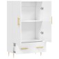 vidaXL Highboard Hochglanz-Weiß 69,5x31x115 cm Holzwerkstoff vidaXL Highboard Hochglanz-Weiß 69,5x31x115 cm Holzwerkstoff