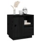 vidaXL Nachttische 2 Stk. Schwarz 50x34x50 cm Massivholz Kiefer vidaXL Nachttische 2 Stk. Schwarz 50x34x50 cm Massivholz Kiefer