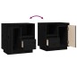 vidaXL Nachttische 2 Stk. Schwarz 50x34x50 cm Massivholz Kiefer vidaXL Nachttische 2 Stk. Schwarz 50x34x50 cm Massivholz Kiefer