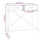 vidaXL Konsolentisch Schwarz 82x38x75 cm Holzwerkstoff vidaXL Konsolentisch Schwarz 82x38x75 cm Holzwerkstoff