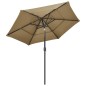 vidaXL Sonnenschirm mit Aluminium-Mast 3-lagig Taupe 2,5 m vidaXL Sonnenschirm mit Aluminium-Mast 3-lagig Taupe 2,5 m