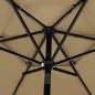vidaXL Sonnenschirm mit Aluminium-Mast 3-lagig Taupe 2,5 m vidaXL Sonnenschirm mit Aluminium-Mast 3-lagig Taupe 2,5 m