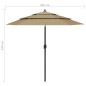 vidaXL Sonnenschirm mit Aluminium-Mast 3-lagig Taupe 2,5 m vidaXL Sonnenschirm mit Aluminium-Mast 3-lagig Taupe 2,5 m